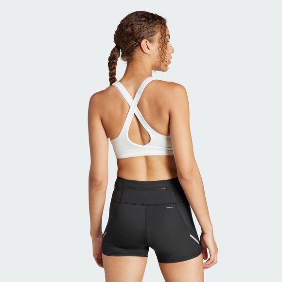 NWT White Sport Bra FastImpact Luxe Run High-Support adidas - Picture 2 of 13